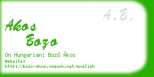 akos bozo business card