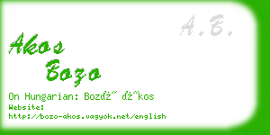 akos bozo business card